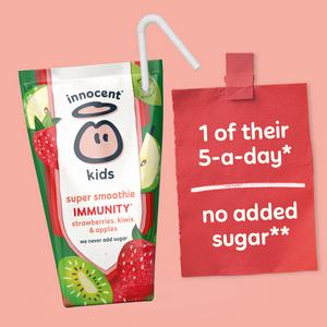 innocent Kids Strawberries, Kiwis & Apples Super Smoothies with Vitamins & Iron 4x150ml - gallery image 3
