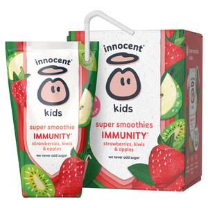 innocent Kids Strawberries, Kiwis & Apples Super Smoothies with Vitamins & Iron 4x150ml - gallery image 4