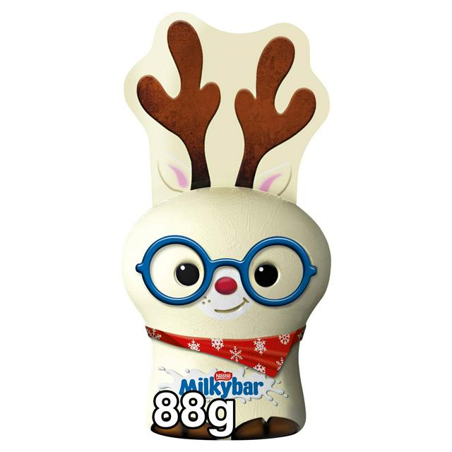 Milkybar 88g Reindeer White Chocolate Christmas Figure - gallery image 1
