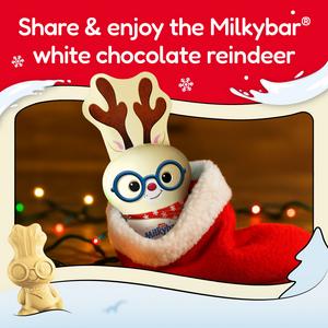 Milkybar 88g Reindeer White Chocolate Christmas Figure - gallery image 5