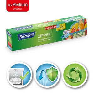 Bacofoil Zipper All Purpose Bags Medium x12 - gallery image 2