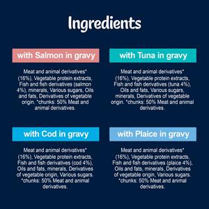 Felix Tasty Shreds Fish Selection in Gravy Wet Cat Food 12 x 80g - gallery image 6