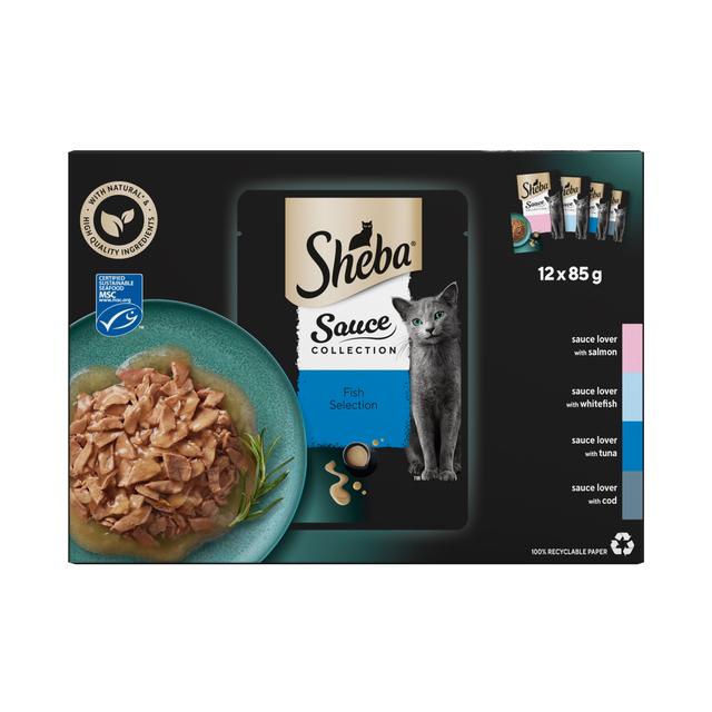 Sheba Sauce Collection Fish Selection Adult Cat Food Pouch 12 x