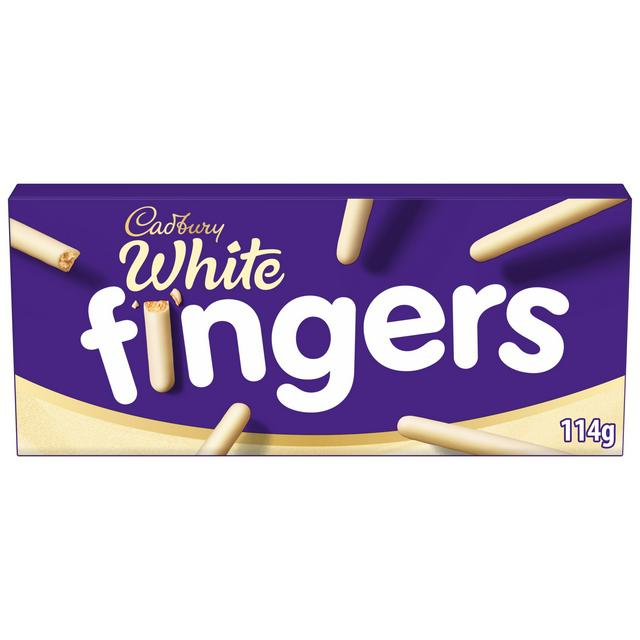 Cadbury Fingers White Chocolate Covered Biscuits 114g - gallery image 1