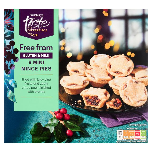 Sainsbury's Free From 9 x 254g Multipack Mini Mince Pies, Taste the Difference - gallery image 1