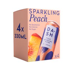 Dash Peach Sparkling Water 4 x 330ml - gallery image 2