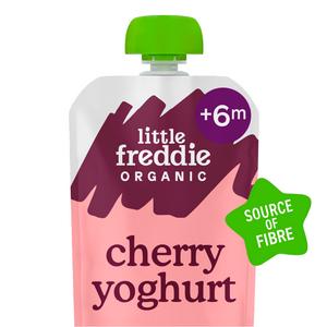 Little Freddie Organic Cherry Greek Style Yoghurt Baby Food Pouch 6+ Months 100g - gallery image 2
