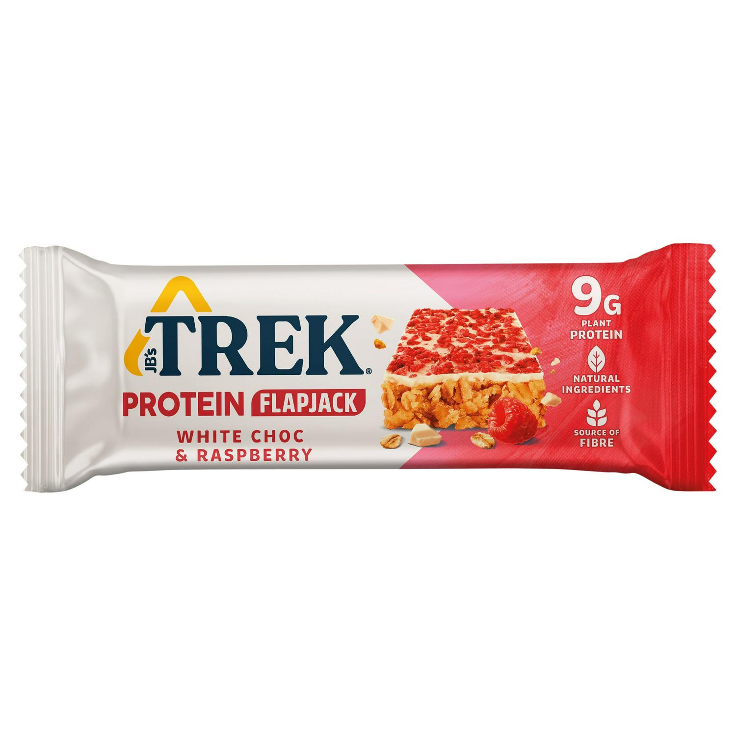 Trek White Choc & Raspberry Protein Flapjack 50g