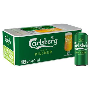 Carlsberg Danish Pilsner Lager Beer Can 18x440ml