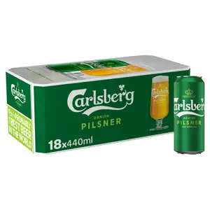 Carlsberg Danish Pilsner Lager Beer Can 18x440ml