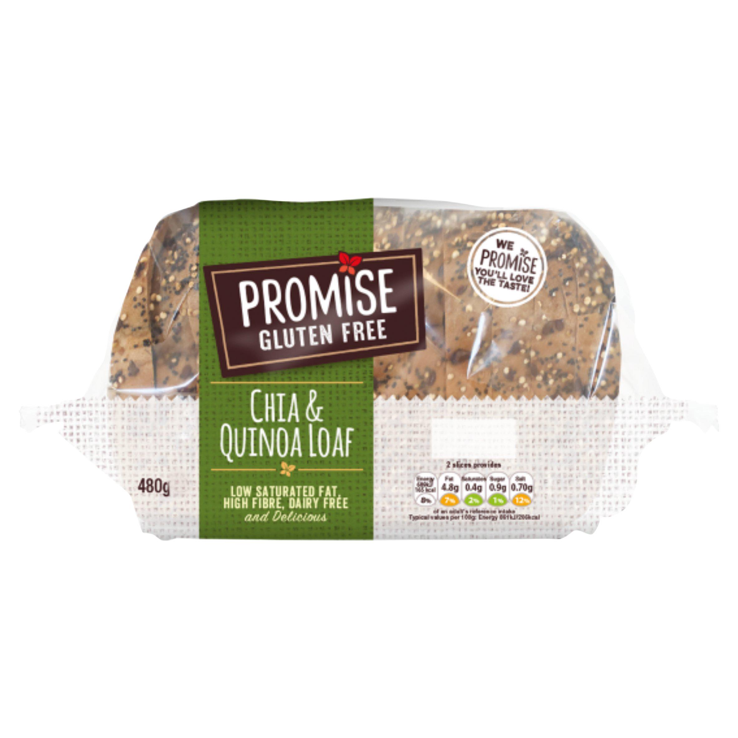 Promise Gluten Free Chia and Quinoa Loaf 480g Sliced Bread