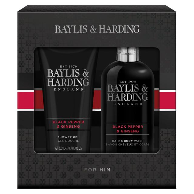 Baylis & Harding For Him Black Pepper & Ginseng 2 Piece Gift Set |  Sainsbury's