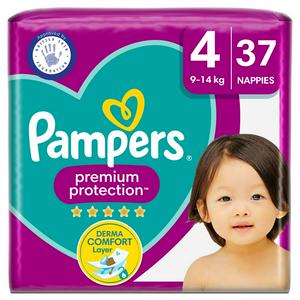 Pampers Premium Protection Essential Pack Nappies Size 4, 9kg-14kg x37