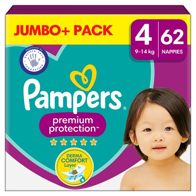 Pampers Active Fit Size 4 Jumbo+ Pack, 9kg-14kg 60 Nappies