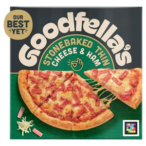 Stonebaked Thin Cheese & Ham Pizza 351g