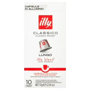 Illy Classico Roast Lungo Aluminium Coffee Capsules x10