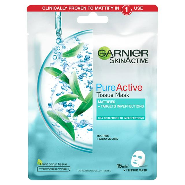 Garnier Pure Active Tea Tree & Salicylic Acid Sheet Mask 23g