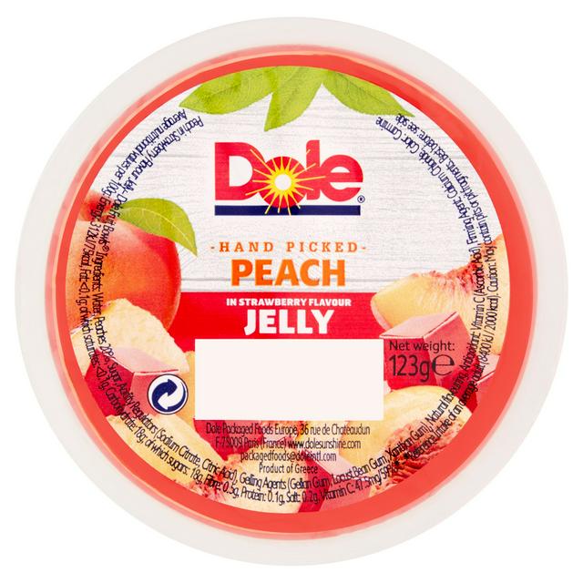 Dole Fruit in Jelly Peaches in Strawberry Flavour Jelly 123g