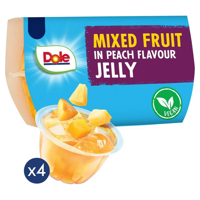 Dole Mixed Fruit In Peach Jelly 4x 123g
