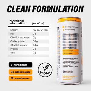 Brite Natural Focus + Energy Sparkling Pineapple Mango 330ml - gallery image 3