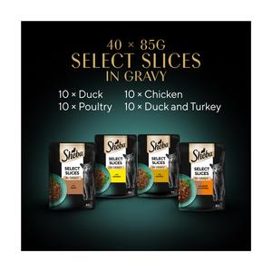 Sheba Select Slices Adult Wet Cat Food Pouch Poultry Selection in Gravy Mega Pack 40 x 85g - gallery image 5