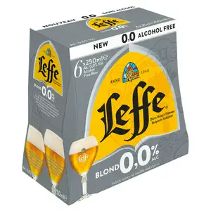 Leffe Blonde 0.0% Beer Bottles 6x250ml