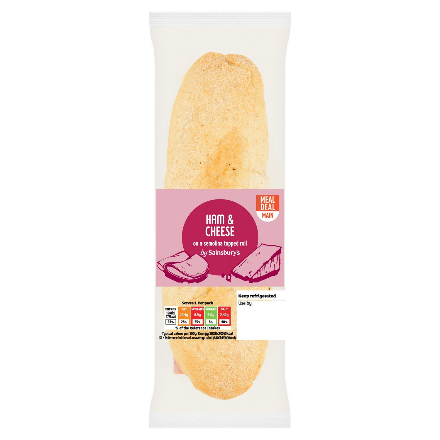 Sainsbury's Ham & Cheese on a Semolina Topped Roll