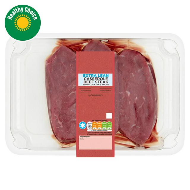 Sainsbury's British or Irish Extra Lean Casserole Steak 500g - gallery image 1