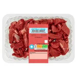 Sainsbury's Extra Lean Diced Beef 750g