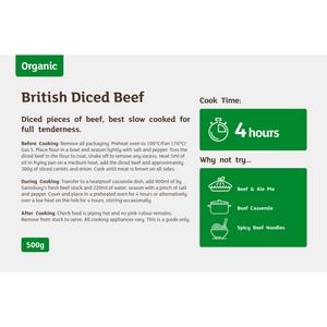 Sainsbury's British Diced Beef, SO Organic 500g - gallery image 2