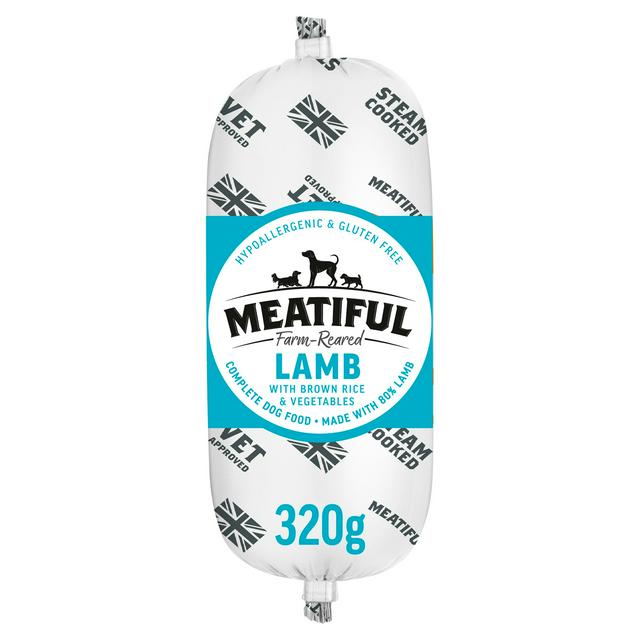 Meatiful Farm Reared Lamb with Brown Rice and Vegetables Complete Dog Food 320g