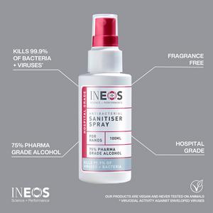 Ineos Antibacterial Anti-Viral Hand Sanitiser Spray 100ml - gallery image 2