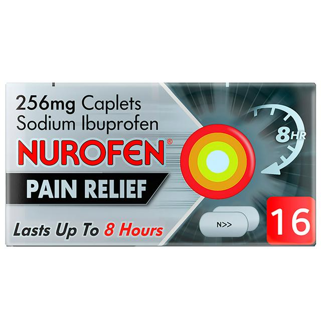 Nurofen 8hr Ibuprofen Pain Relief Caplets x16