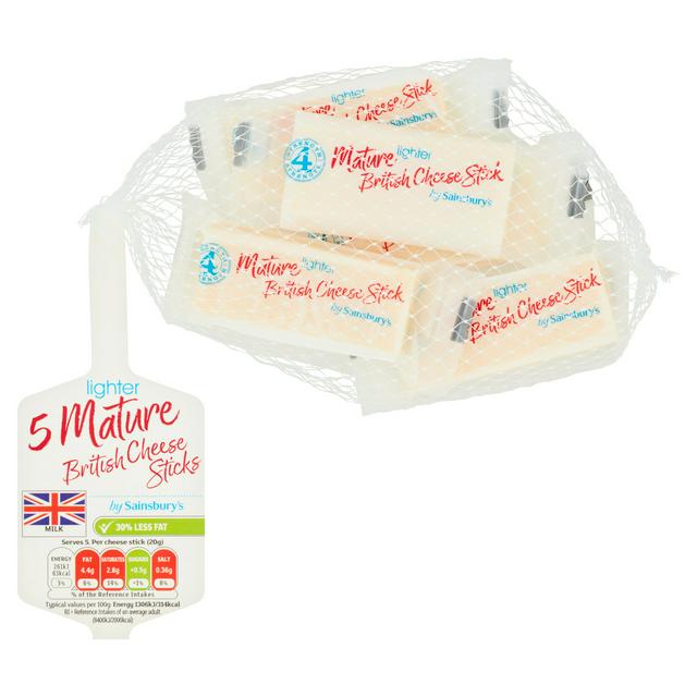 Sainsbury S Lighter Mature British Cheese Sticks 5x20g Sainsbury S