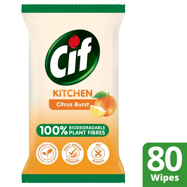 Cif Bio Kitchen Wipes 80 Pack