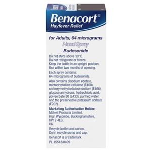Benacort Adults Hayfever Relief 64 Mg Nasal Sprays x60 - gallery image 6
