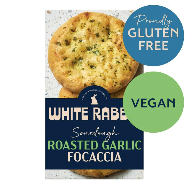 White Rabbit Gluten Free Roasted Garlic Focaccia 2 x 125g