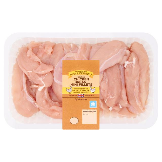Sainsbury's British Fresh Chicken Breast Mini Fillets 1Kg