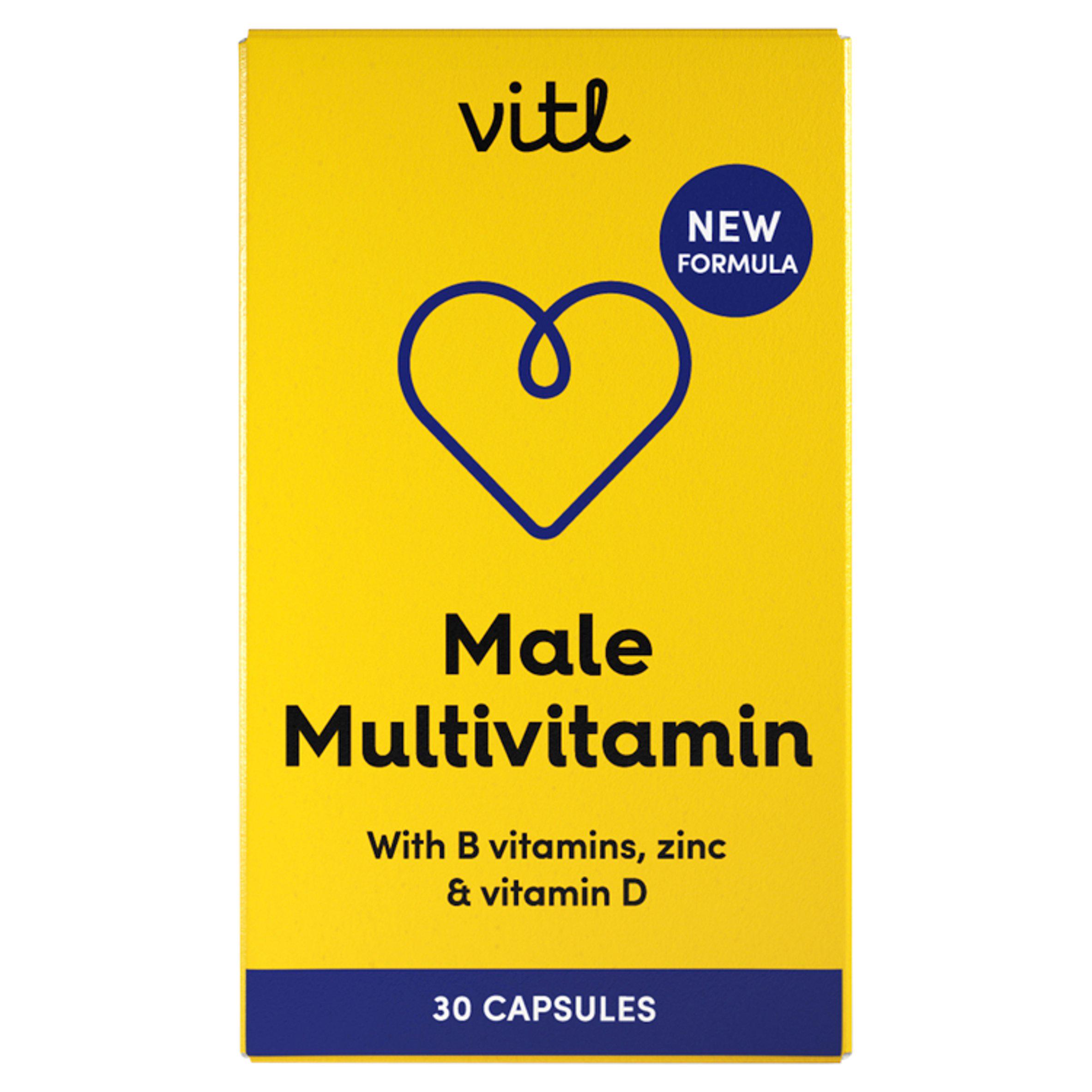 Vitl Male Multivitamin Capsules 30 Count