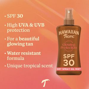 Hawaiian Tropic Glowing Protection Sunscreen Dry Oil SPF 30 200ml - gallery image 2