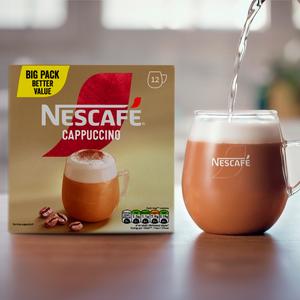 Nescafe Cappuccino Instant Coffee Sachets 12x15.5g - gallery image 3