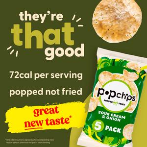 Popchips 5 x 17g Sour Cream & Onion Multipack Crisps - gallery image 3