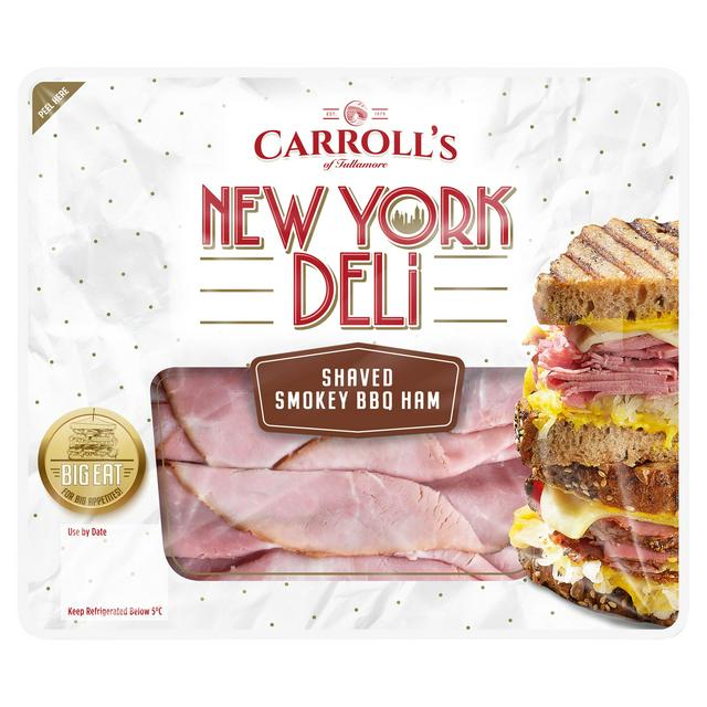 Carroll S Of Tullamore New York Deli Shaved Smokey q Ham 90g Sainsbury S