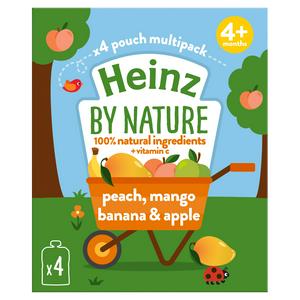 Heinz By Nature Peach, Mango, Banana & Apple 4+ Months 100g