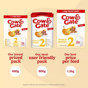 Cow & Gate Follow On Milk from 6 Months 2 x 600g - gallery image 4