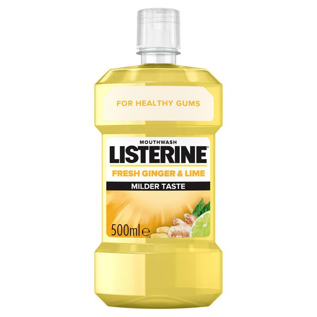 Listerine Fresh Ginger & Lime Mouthwash Milder Taste 500ml