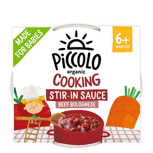 Piccolo Cooking Stir-In Pasta Sauce Beef Bolognese Textured 7+ Months 120g  | Sainsbury's