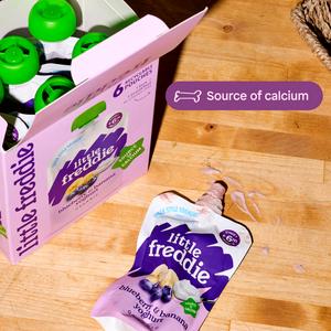 Little Freddie Organic Blueberry & Banana Yoghurt Baby Food Pouch Multipack 6+ Months 6 x 100g - gallery image 5