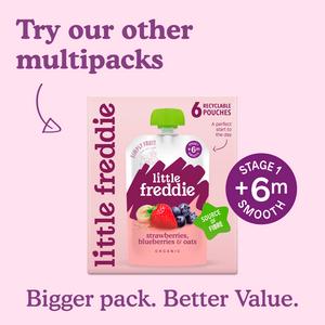 Little Freddie Organic Blueberry & Banana Yoghurt Baby Food Pouch Multipack 6+ Months 6 x 100g - gallery image 6