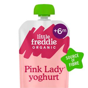 Little Freddie Organic Pink Lady Greek Style Yoghurt Baby Food Pouch 6+ Months 100g - gallery image 2